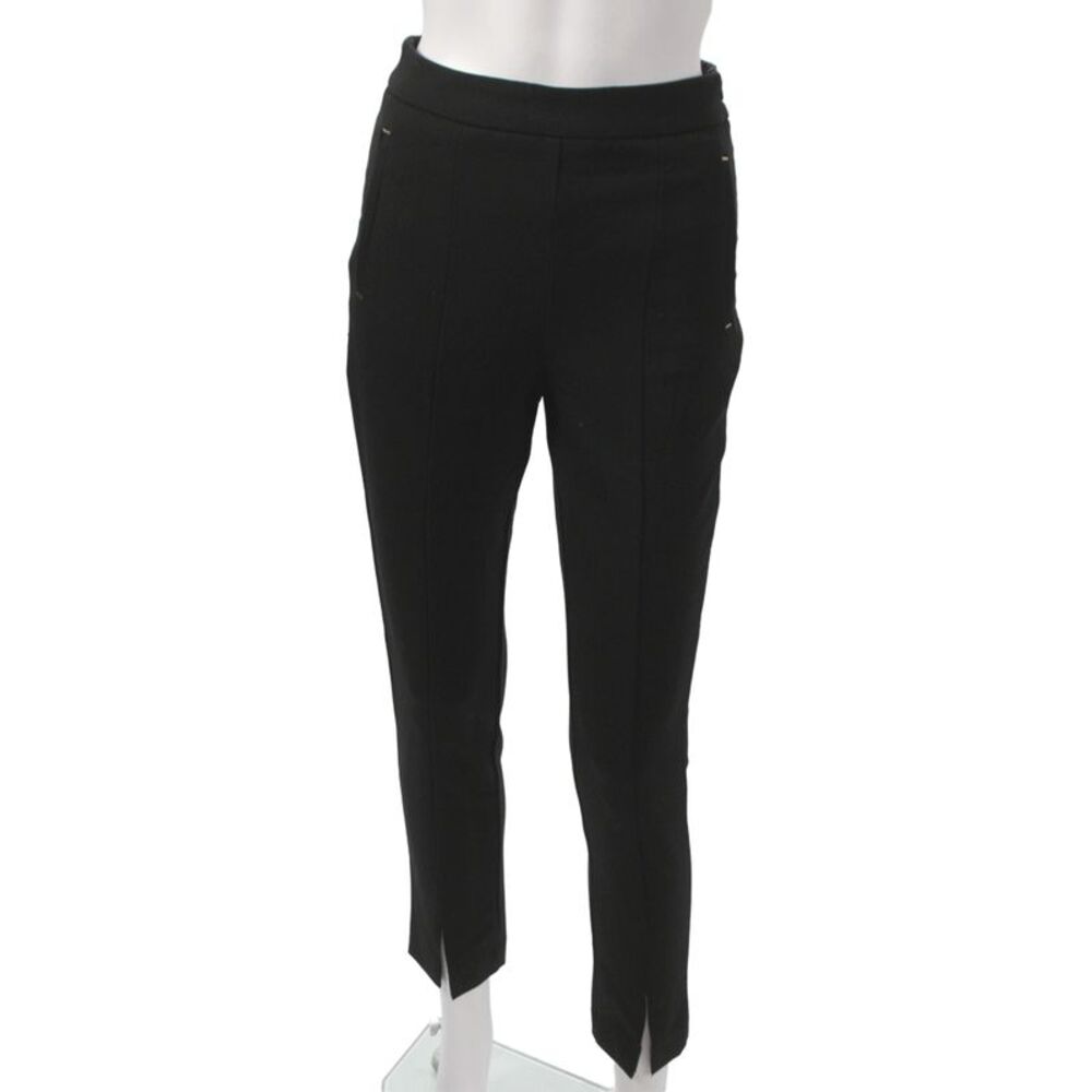 Zara Womens Ankle Cropped Dress Pants Black Size XS